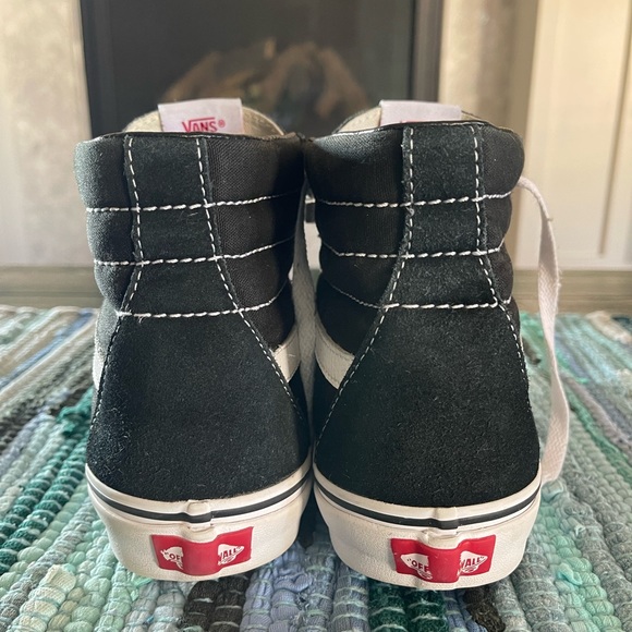 Vans Sk8-Hi Lace Up Athletic Black White High Top Sneakers C474 - Picture 3 of 7